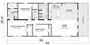 Floor Plan - Narrow Lot Modular