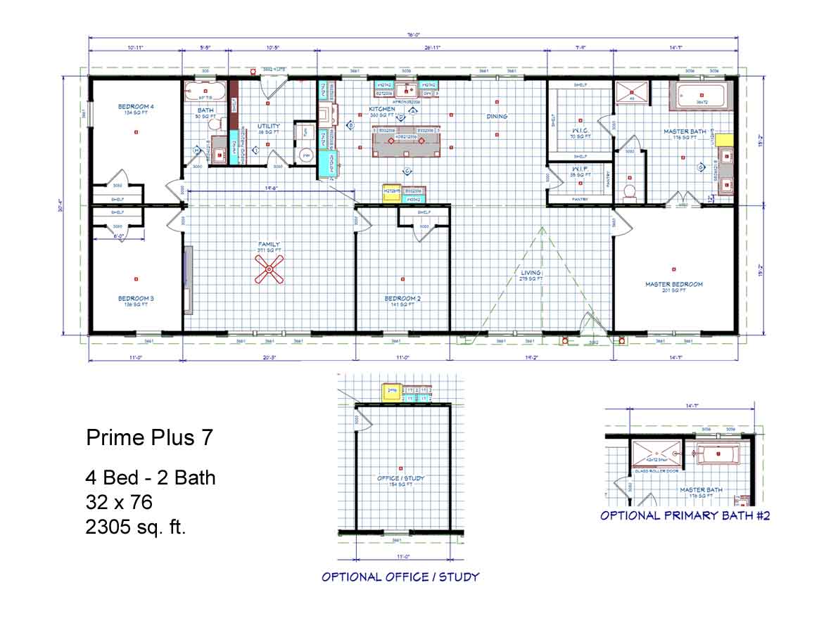 Prime Plus # 7 Floor Plan - 4 Bed 2 Bath